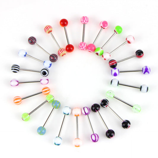 Acrylic tongue nail stainless steel tongue nail 3740138693787