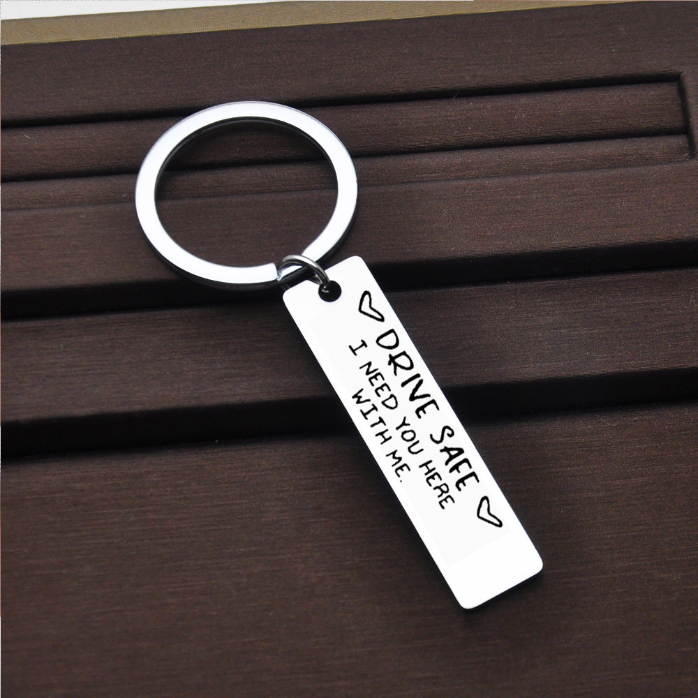 Be Safe Honey i Need You Here With Me Stainless Steel keychain 374107367468