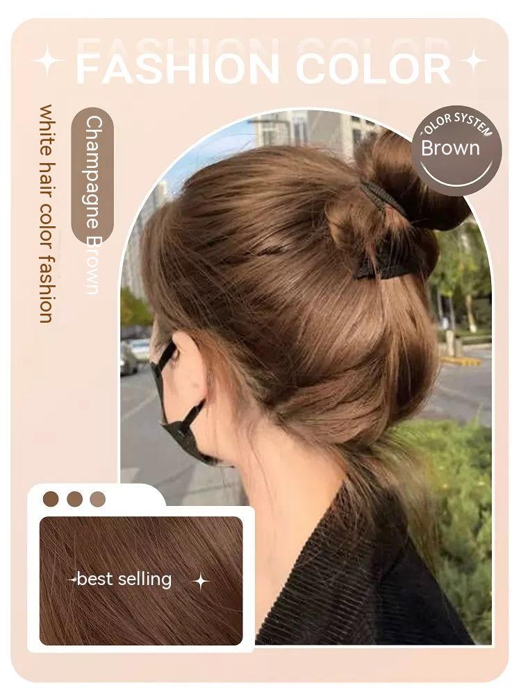 Ammonia-free Hair Color Paste Monochrome Paste Cover White Hair Multi-segment Color One-step Black Tea Gray Blue Black Hair D