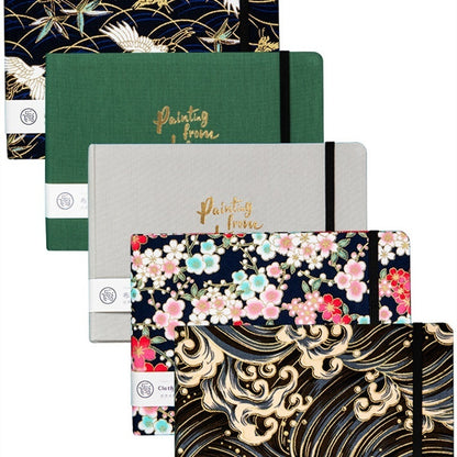 Feiluniao Watercolor Notebook Fabric Handmade Mini Portable Portable Character Sketch Hand Painted Graffiti Drawing Book - 图片 5