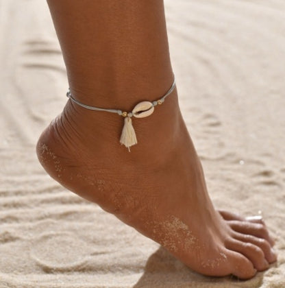 Fashion Shell Rice Beads Hand-Woven Adjustable Anklet Ocean Wind Beach Accessories 374c3ff2 1a20 459f 86d3 91661d303597