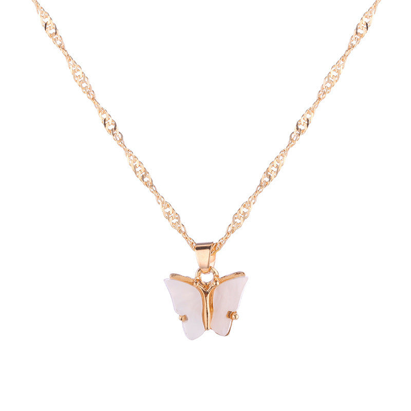 Fashionable colorful acrylic Butterfly Pendant 3758089340174