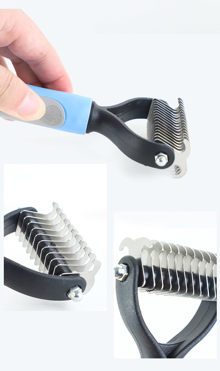 Stainless Double-sided Pet Brush Hair Removal Comb Grooming Dematting Dog Grooming Shedding Tools 375aaa0c 6cef 4786 8791 7e8