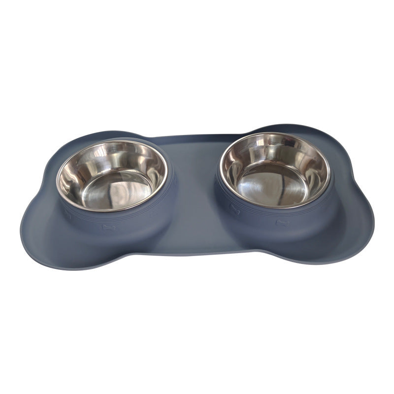 Large Silicone Pet Bowl Double Dog Bowl Stainless Steel 3774656c 1001 4810 8760 c51afb9a681e