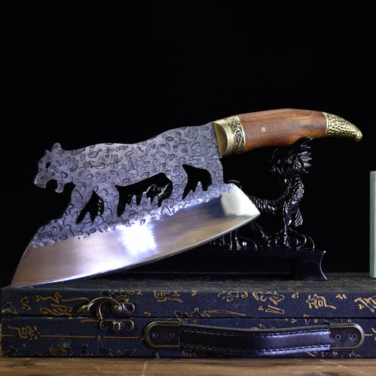 Forged Knife Meat Cleaver Slaughter Sharp Figured Vegetable Cutter Kitchen Cooking Tools 3782387780242