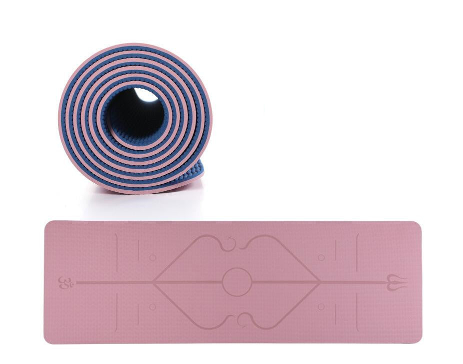 TPE Yoga Mat Non Slip Carpet Environmental Fitness 183*61cm 378632188682