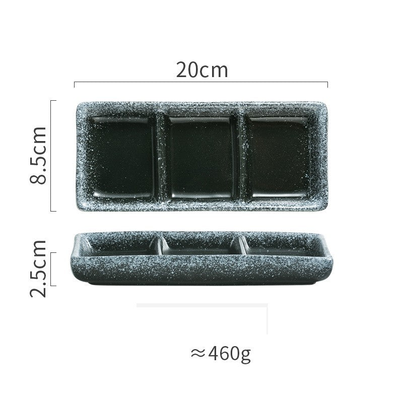 Japanese Three Grid Seasoning Dish With Dipping Material Ceramic Dish 3787fa8d 4dc3 4ca3 8765 3eea265184ee