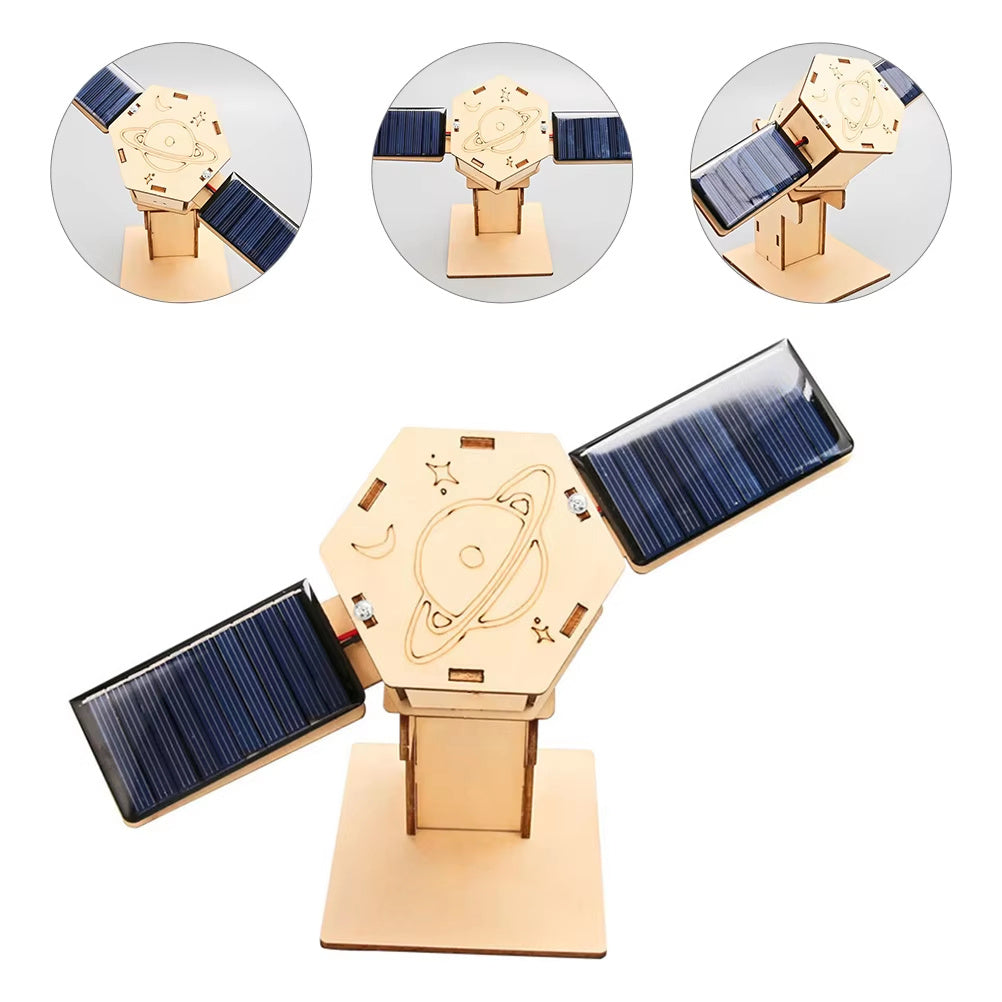 Diy Technology Small Production Stem Experimental Teaching Aids Space Model Artificial Satellite Educational Toys Solar Power