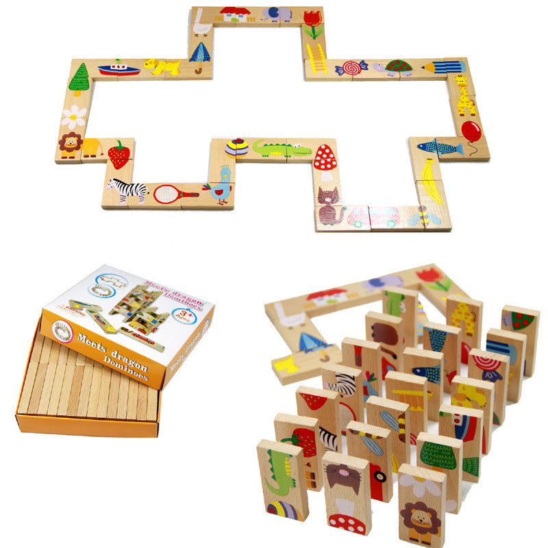28 Animal Dominoes Children's Wooden Toy - HD Wireless Product #3