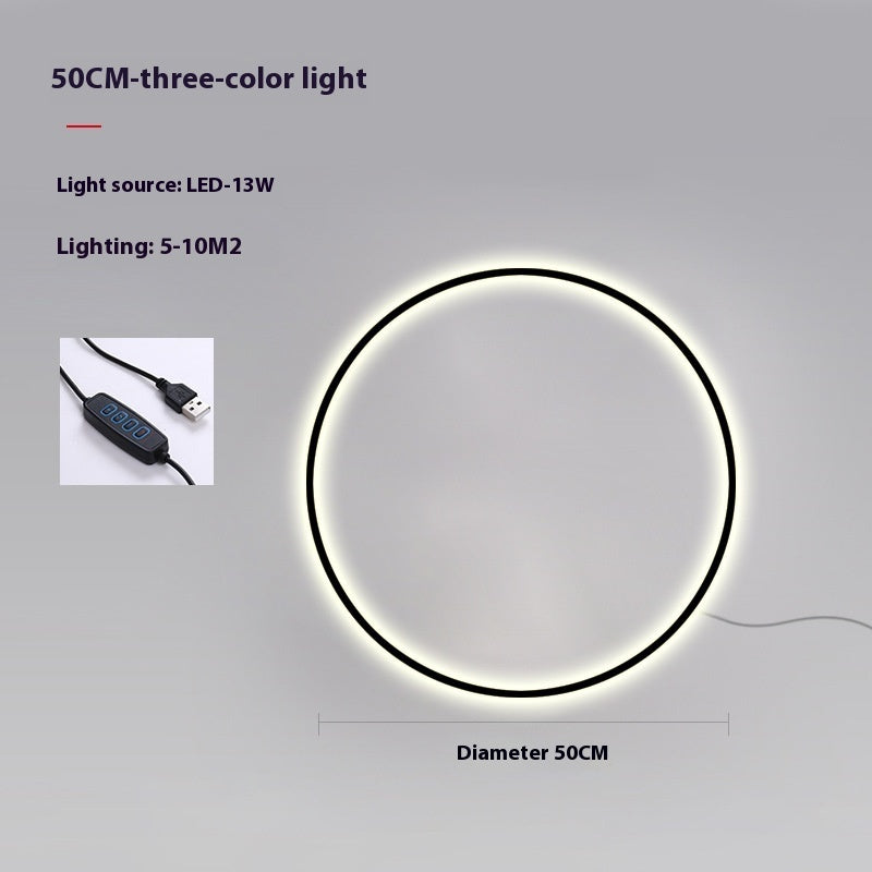 Minimalist Round Bedroom Bedside Lamp Wireless Living Room Sofa Background Wall Hotel Decorative Wall Lamp 37cac72e d7cb 44c2