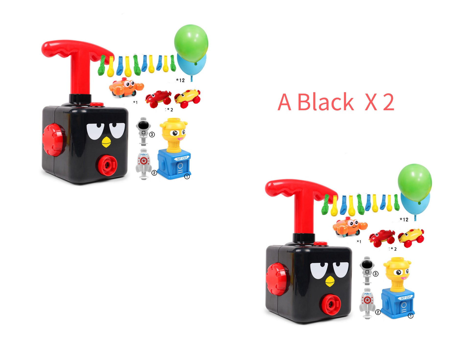 Power Balloon Launch Tower Toy Puzzle  Education Inertia Air Power Balloon Car Science Experimen Toy For Children Gift 380699