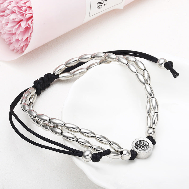 Round Starfish Yoga Pendant Anklet 3807133825063
