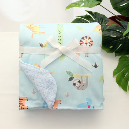 Baby thick double-layer coral fleece blanket 38182966615