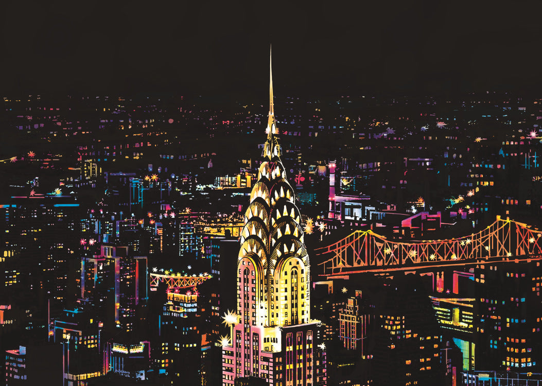 City night scratch painting 3818324457493