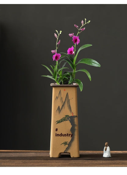 Purple Sand Retro Clivia Special Bonsai High Leg Plant Pot Home Indoor Desktop Decoration With Support 381f8443 ec6d 4589 b14