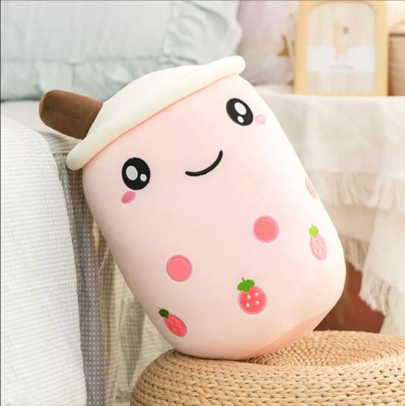 Milk Tea Cup Plush Toy Fruit Pillow Strawberry Matcha Cup Creative Doll 382a8600 0ffb 40d0 9262 006cb7d2c54b