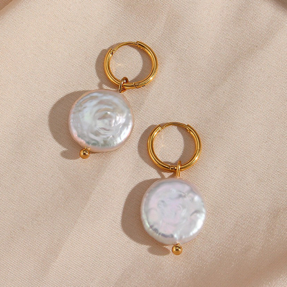 Fashion Elegant Pearl Earrings Ornament Stainless Steel 382be12d 6509 4531 9033 6326930146aa