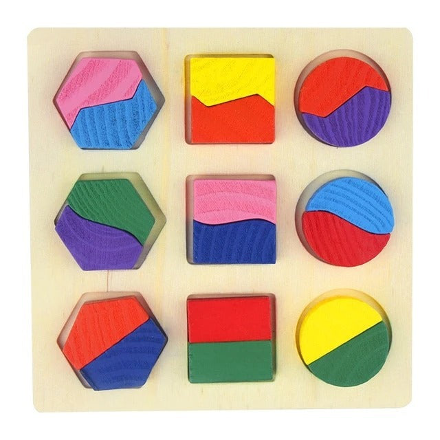 Wooden Geometrical Shape Baby Toy Jigsaw 3832720026806