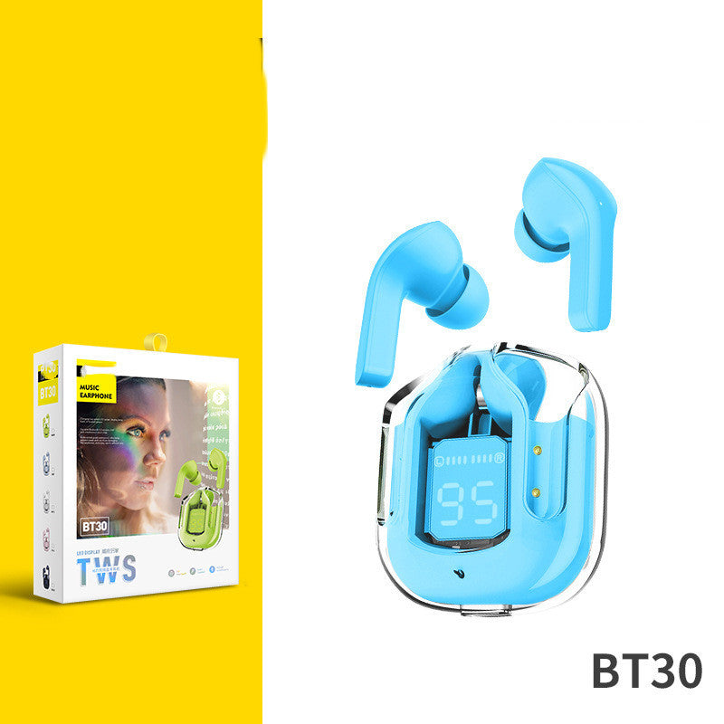 New Mini Transparent Wireless Bluetooth Headset Digital Display ENC Noise Reduction True Wireless Sports Music 38332488 d663 