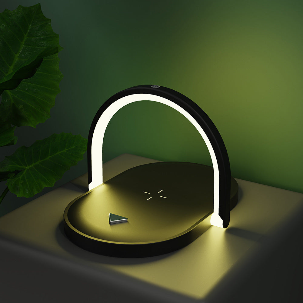 3 In 1 Foldable Wireless Charger Night Light Wireless Charging Station Stonego LED Reading Table Lamp 15W Fast Charging Light - HD Wireless Product #12
