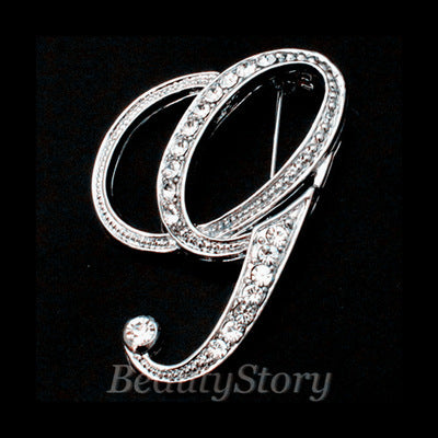 English letter brooch with diamonds 383651079531