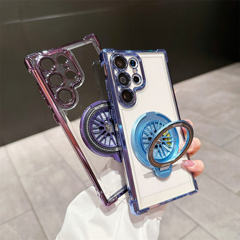 Electroplating Four-corner Drop-resistant Rotating Gyro Magnetic Bracket S23 Phone Case 3838fb5c 2e70 44b3 9dc6 430175f19bf3