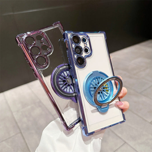 Electroplating Four-corner Drop-resistant Rotating Gyro Magnetic Bracket S23 Phone Case 3838fb5c 2e70 44b3 9dc6 430175f19bf3