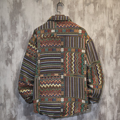Retro Ethnic Style Long-sleeved Men's Shirt 383e8206 0f3b 4d04 8f83 f1c497ac2e7c