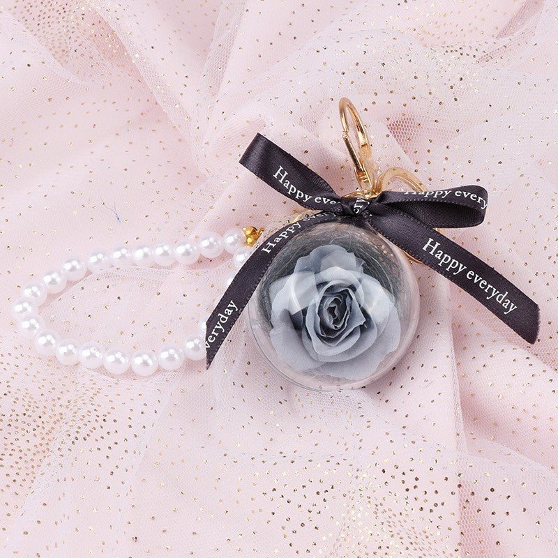 Rose Perianth Pearl Car Hanging Keychain 38468345 795d 474f 987c 5ecf0752bdeb