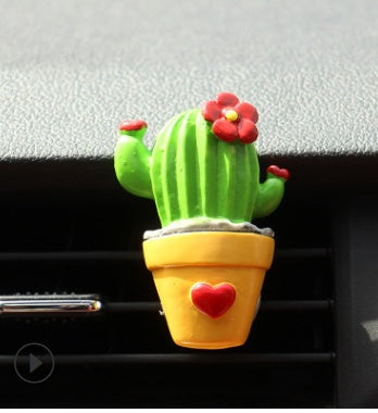 Car Air Freshener Plants Perfume Vent Outlet Air Conditioning Fragrance Clip Cute Creative Ornaments Interior Auto Accessorie