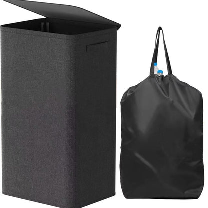 Oxford Cloth Dirty Clothes Folding Dirty Clothes Basket Dustproof With Cover Storage Basket