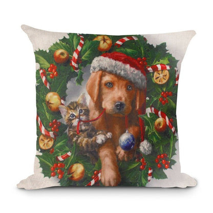 Christmas Hot-selling Home Sofa Office Creative Linen Pillowcase 386473592868