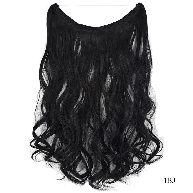22 inches Invisible Wire No Clips in Hair Extensions Secret Fish Line Hairpieces Silky Straight Synthetic - HD Wireless Product #5