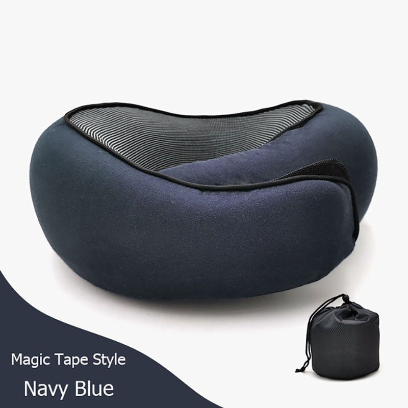 Travel Neck Pillow Non-Deformed Airplane Pillow Travel Neck Cushion Durable U-Shaped Travel Memory Cotton Nap Neck Pillow 387