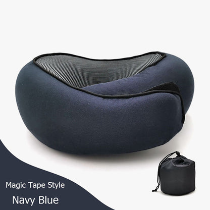 Travel Neck Pillow Non-Deformed Airplane Pillow Travel Neck Cushion Durable U-Shaped Travel Memory Cotton Nap Neck Pillow 387