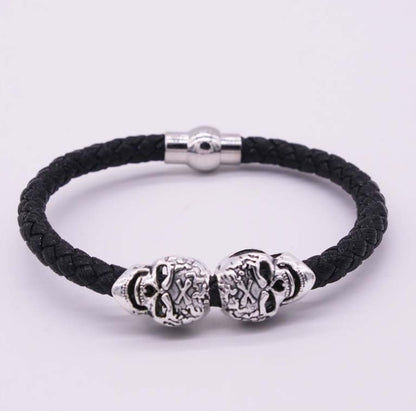 Explosion bracelet Punk style popular vintage braided skull bracelet 387935047630