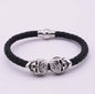 Explosion bracelet Punk style popular vintage braided skull bracelet 387935047630