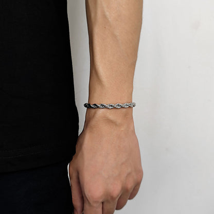 Fashion 18K Gold Button Chain Stainless Steel Twist Bracelet For Men 387a3501 509b 410b 8ce3 29dc07555adc