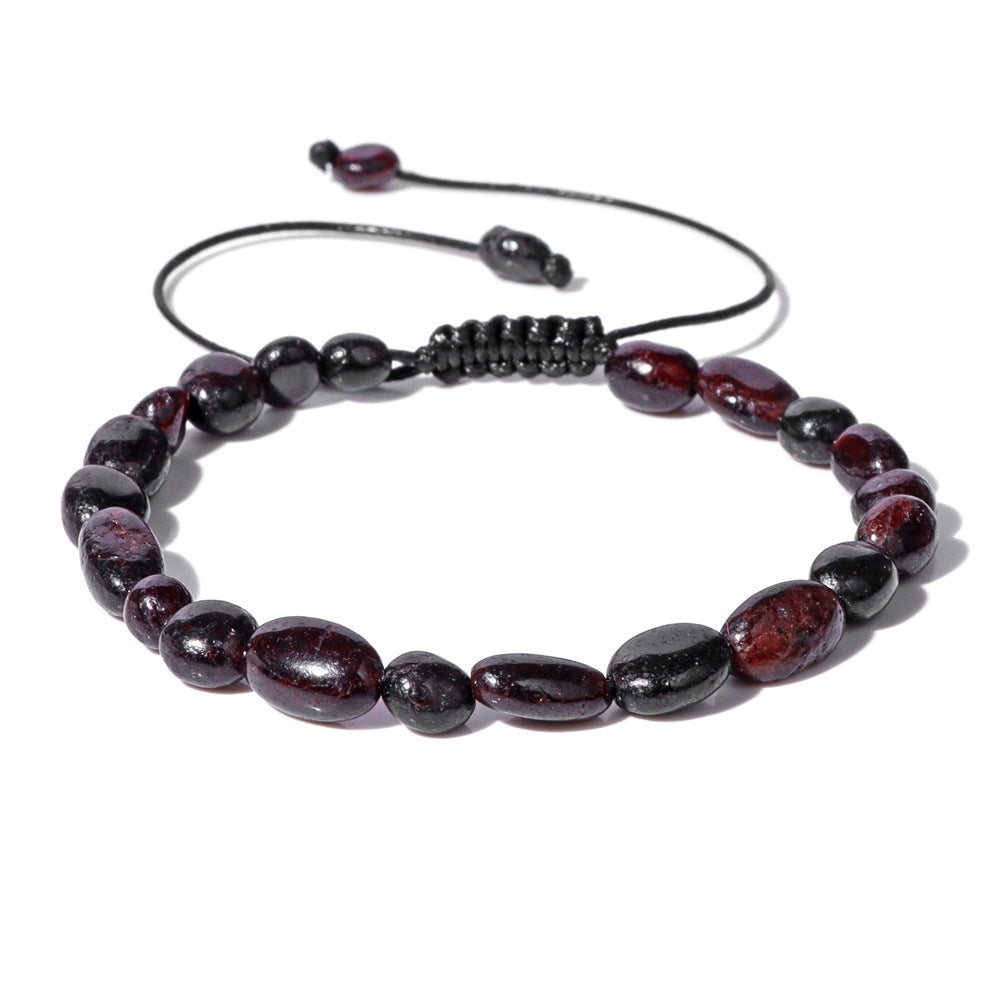 Natural Stone Traveling Irregular Beads Woven Bracelet 387fcbac 8569 4c31 ab5f 14cefd47f184