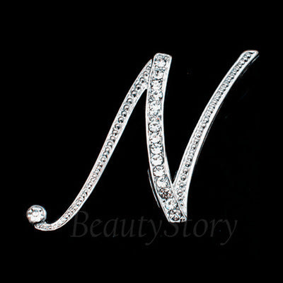 English letter brooch with diamonds 3882116511648