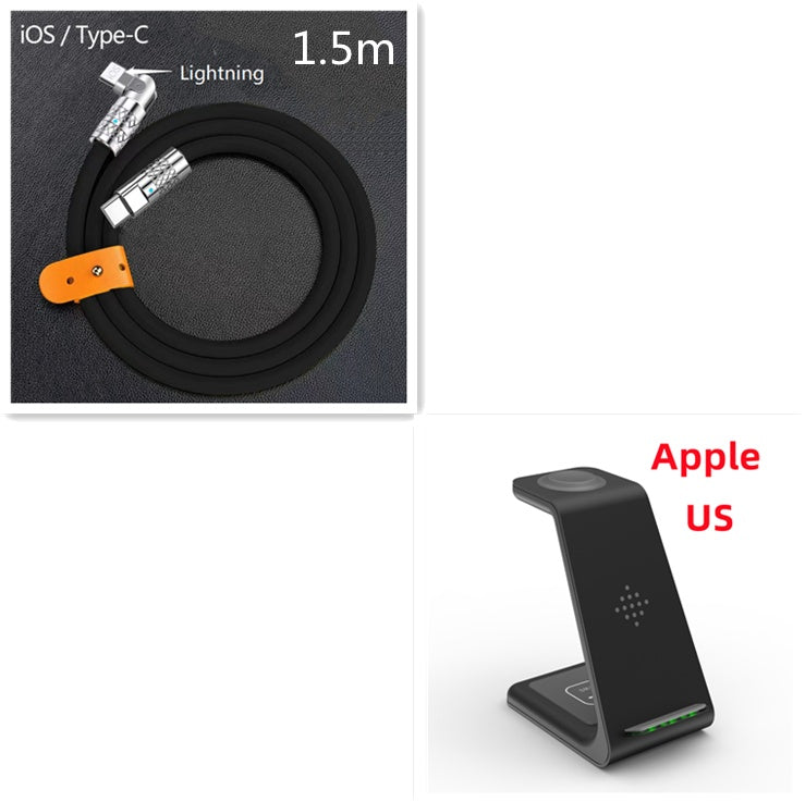 3 In 1 Fast Charging Station Wireless Charger Stand Wireless Quick Charge Dock For Phone Holder - 图片 17