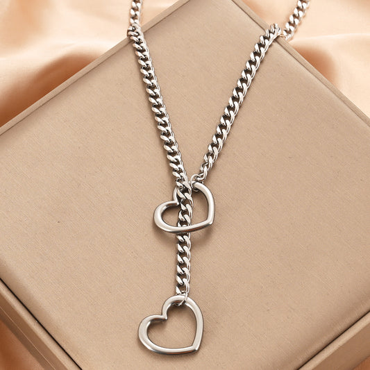 Cuban Adjustable Heart Shaped Necklace 388430b4 7bd5 4cca 8f71 b9e135ba2ba1