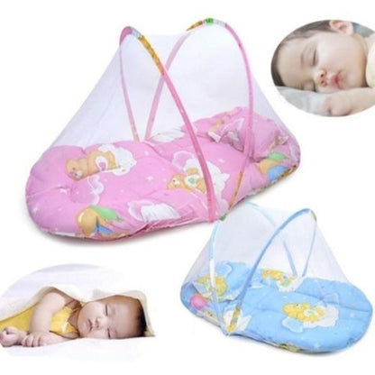 Portable Foldable Baby Kids Infant Bed Dot Zipper Mosquito Net Tent Sleeping Cushion 38861334441