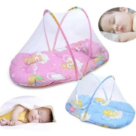 Portable Foldable Baby Kids Infant Bed Dot Zipper Mosquito Net Tent Sleeping Cushion 38861334441
