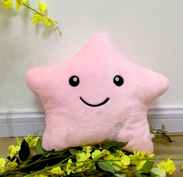 34CM Unique Toy Luminous Pillow Vivid Star Design LED Light Colorful Cushion Stars Plush Pillow Toys Gift For Kids Children Girl - HD Wireless Product #9