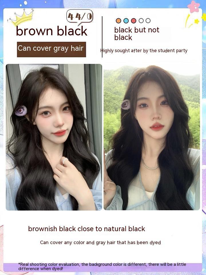 Ammonia-free Hair Color Paste Monochrome Paste Cover White Hair Multi-segment Color One-step Black Tea Gray Blue Black Hair D