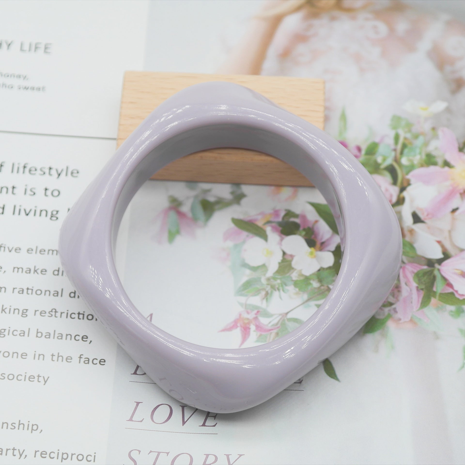 Marbling Acrylic Bracelet Shaped Irregular Square 38aaf519 5d29 4115 86b5 e6bb6d630555