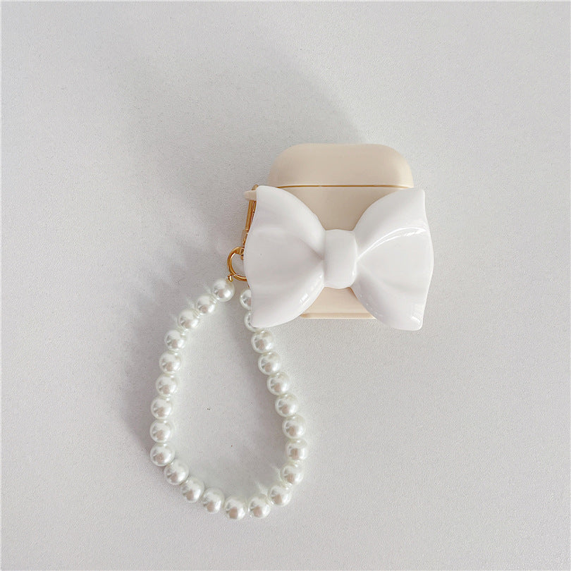 Simple Solid Color Bow Protection Soft Case Earphone Case 38b30889 3d70 4a8f 9a91 afd6dd2c9df6