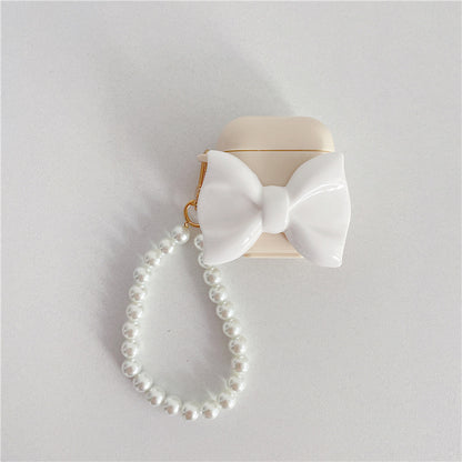 Simple Solid Color Bow Protection Soft Case Earphone Case 38b30889 3d70 4a8f 9a91 afd6dd2c9df6