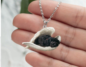 New Unique Dogs And Cats Sleeping Angel Pendant Car Key Ring 38b321d5 592e 4097 8d2c f51bccc1a8e9